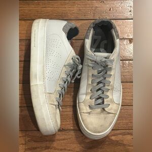 You Can Surf Later P448 Sneakers White Gray Leather Size 41